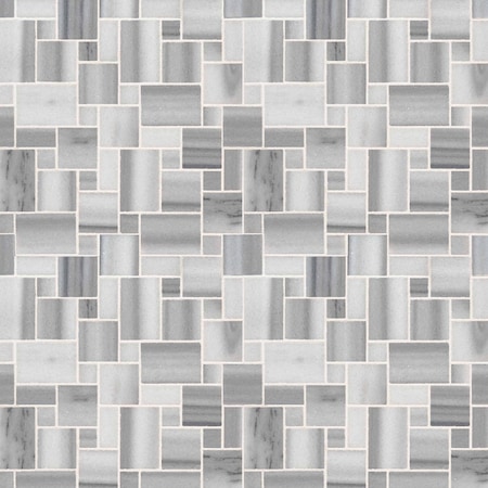 Bergamo Magic Pattern 11.69 In. X 11.69 In. X 10 Mm Polished Marble Mesh-Mounted Mosaic Tile, 10PK